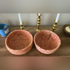 Woven bohemian bowls/ baskets